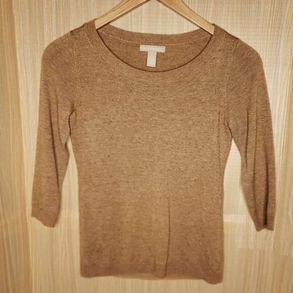Banana Republic Womens Brown Wool Blend Embellished Sweater Small - Picture 1 of 7
